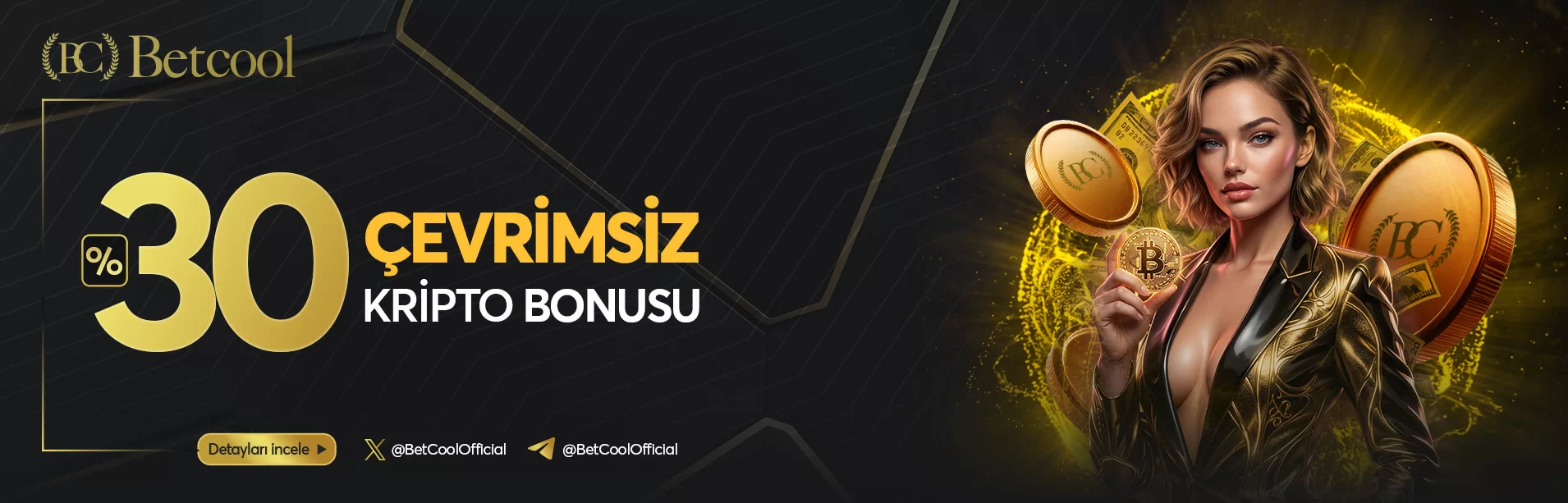 Betcool çevrimsiz kripto yatırım bonusu